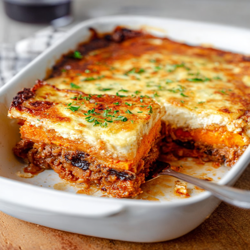 Sweet Potato Greek Moussaka